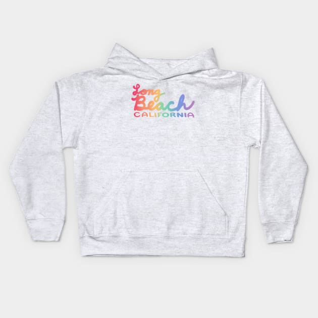 Long Beach California Kids Hoodie by avadoodle